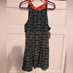 Natural Life Blue and Pink Floral Dress